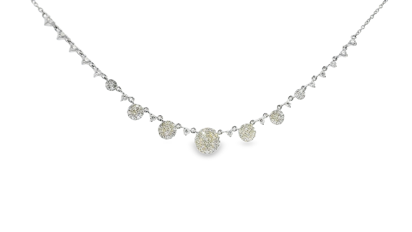 0.67CT Diamond Pendant 14k White Gold