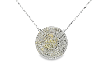 1.93CT Diamond Pendant 14k White Gold