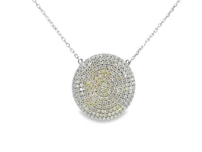 1.93CT Diamond Pendant 14k White Gold