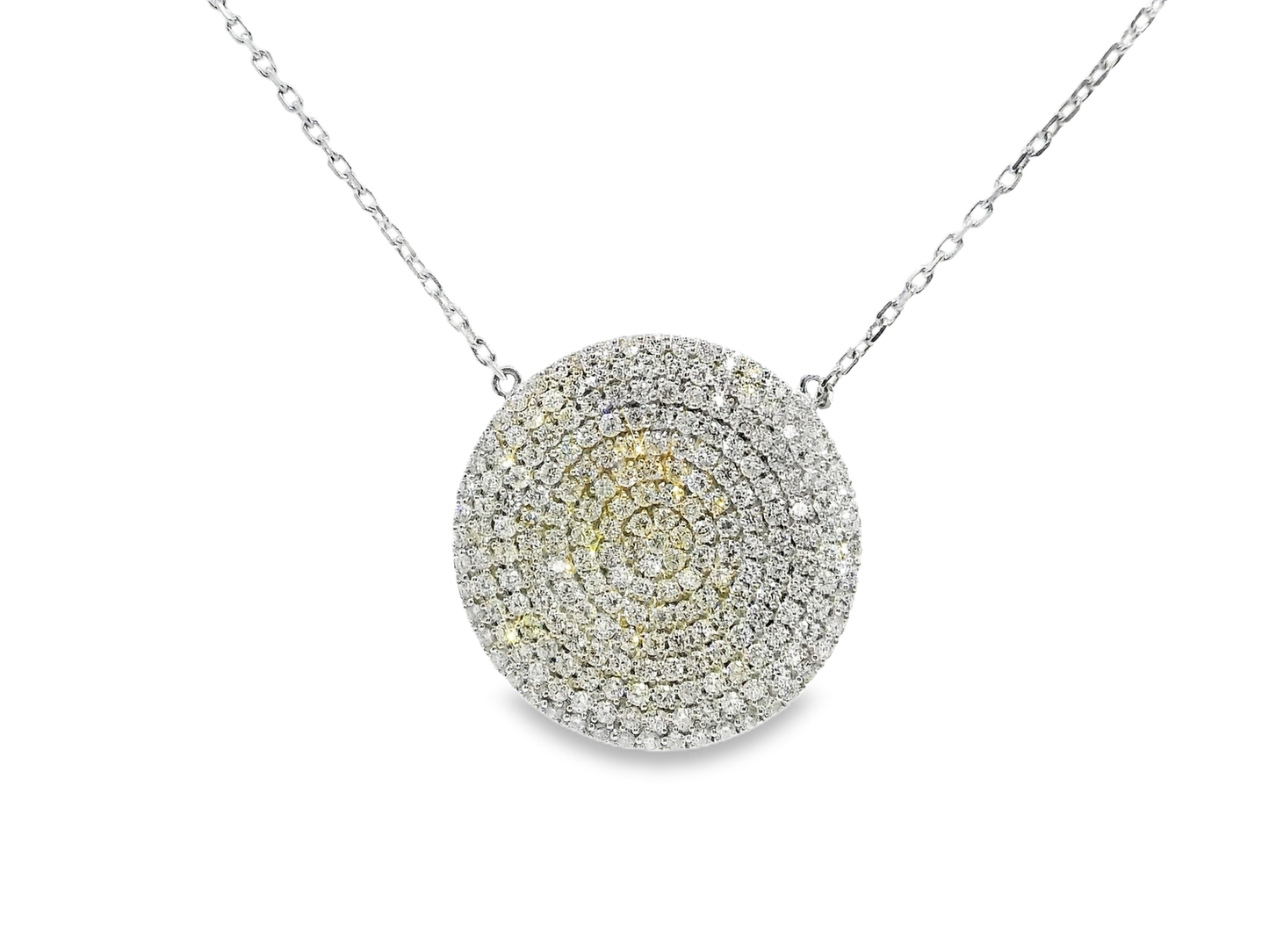 1.93CT Diamond Pendant 14k White Gold