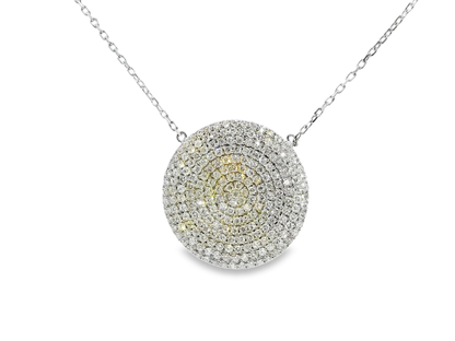 1.93CT Diamond Pendant 14k White Gold