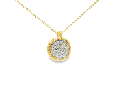 0.32CT Diamond Pendant 14k Yellow Gold
