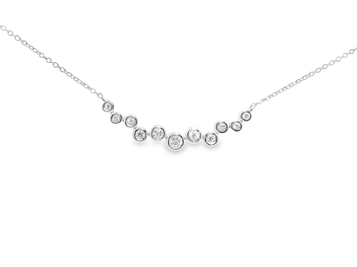 0.17CT Diamond Pendant 14k White Gold