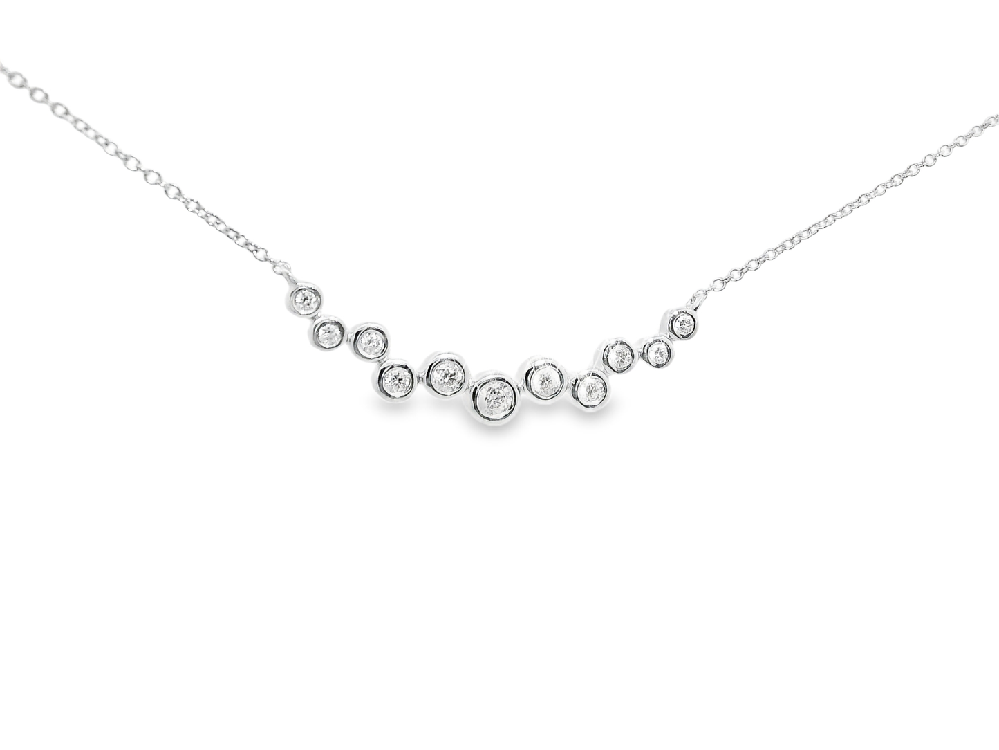 0.17CT Diamond Pendant 14k White Gold