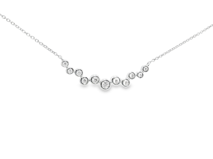 0.17CT Diamond Pendant 14k White Gold