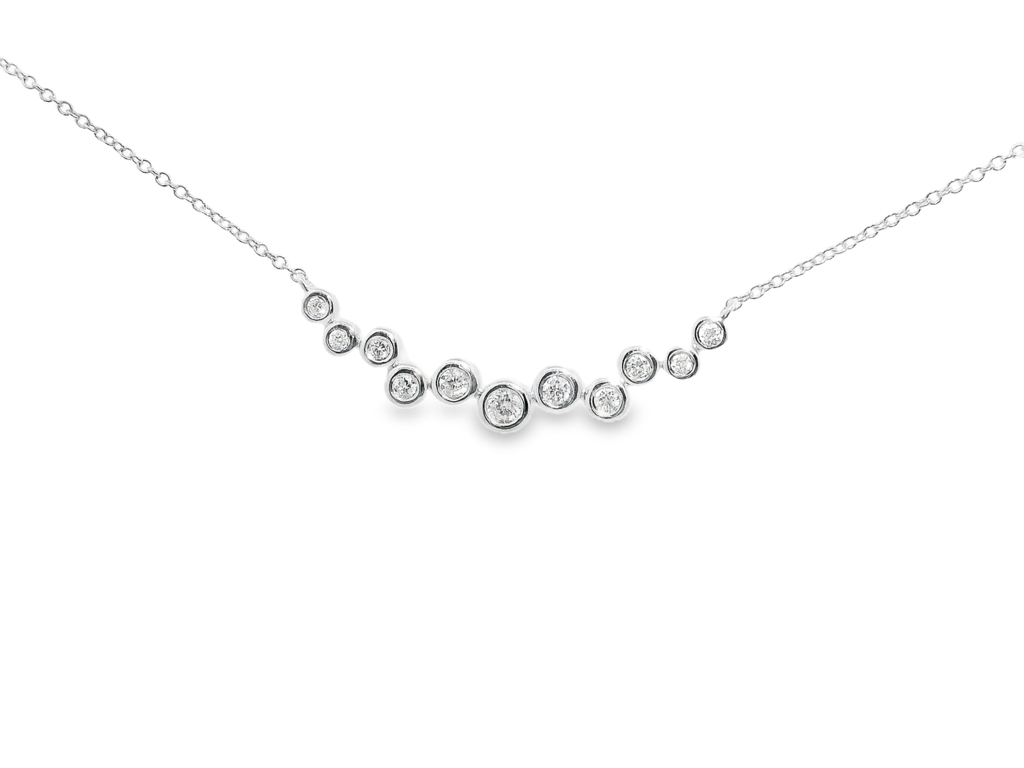 0.17CT Diamond Pendant 14k White Gold