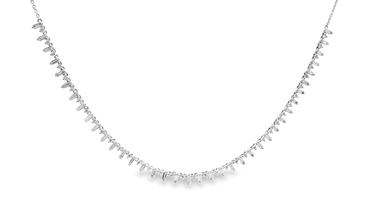 1.93CT Diamond Pendant 14k White Gold