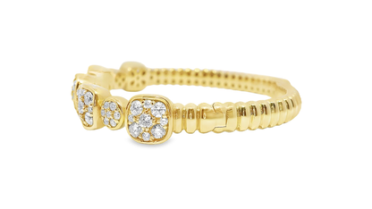 3.06CT Diamond Bangle 14k Yellow Gold