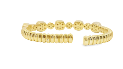 3.06CT Diamond Bangle 14k Yellow Gold