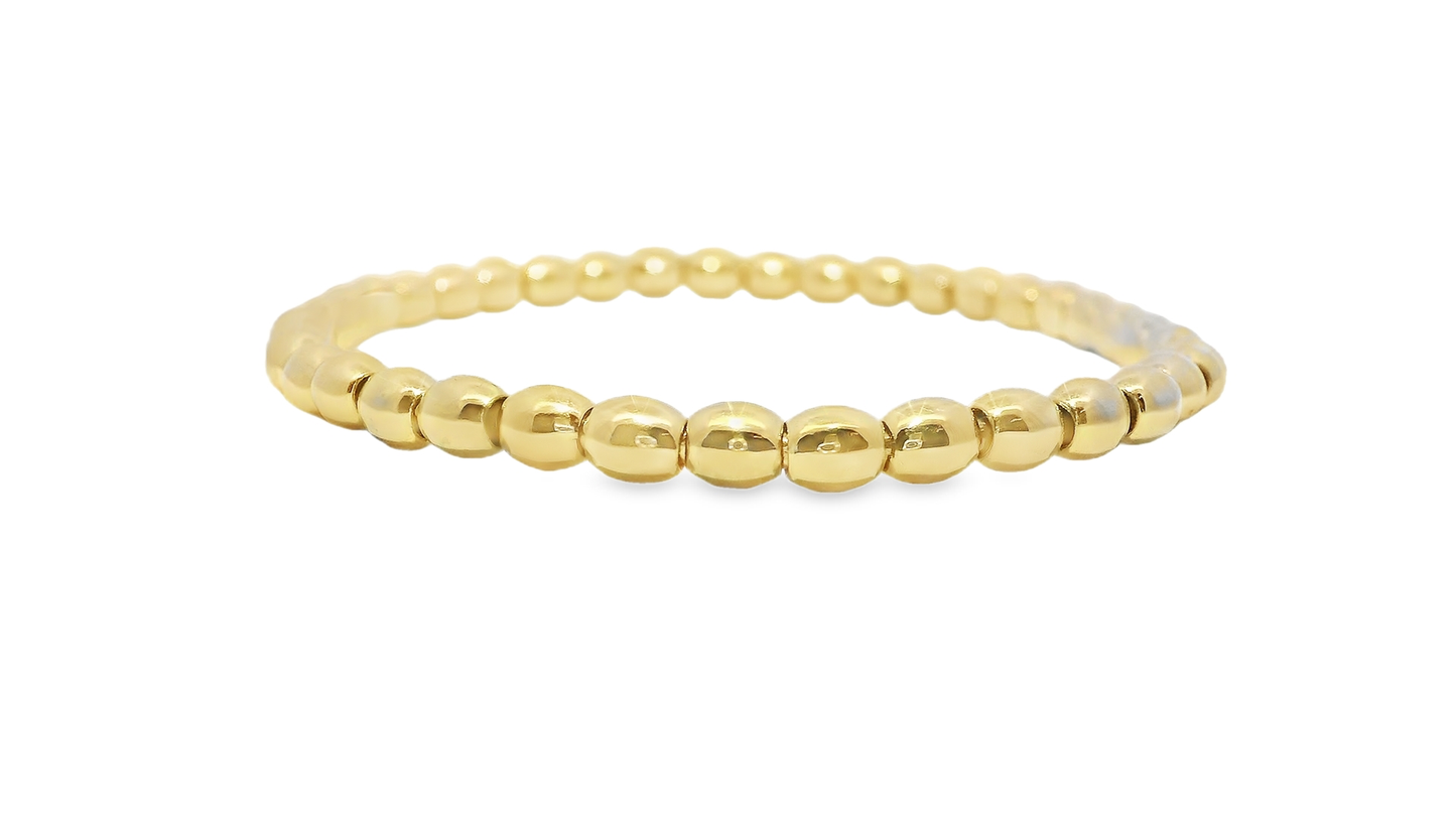 Plain Stretch Bangle 14k Yellow Gold