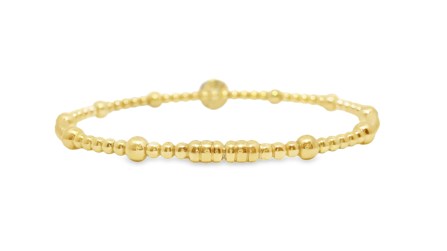 0.17CT Diamond Bangle 18k Yellow Gold