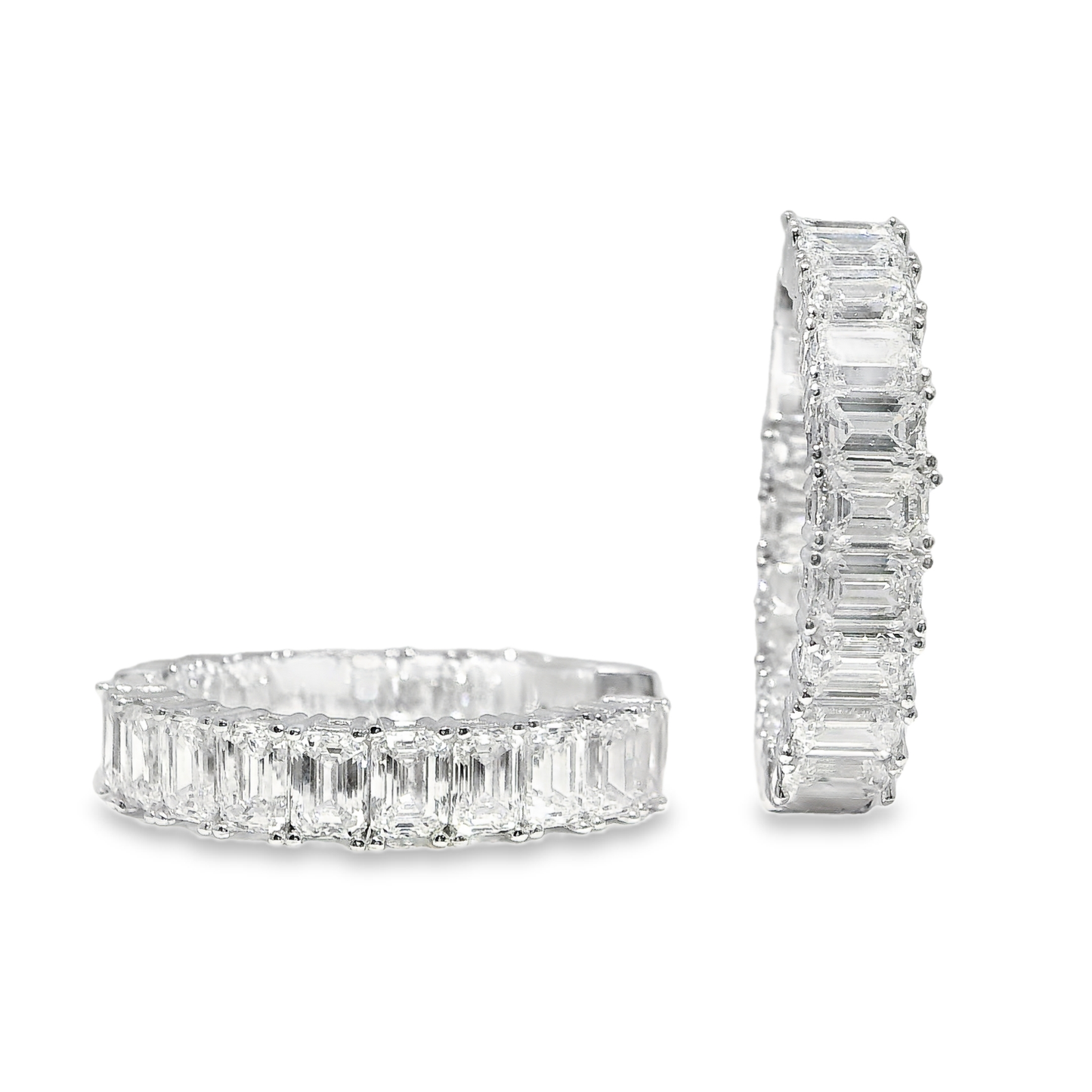 9.00CT Lab Diamond Earring 14k White Gold