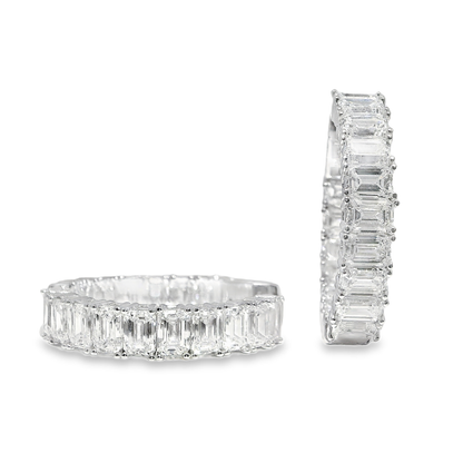 9.00CT Lab Diamond Earring 14k White Gold