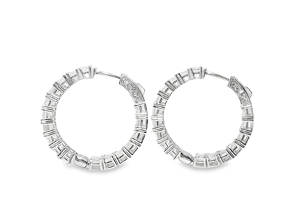 9.00CT Lab Diamond Earring 14k White Gold