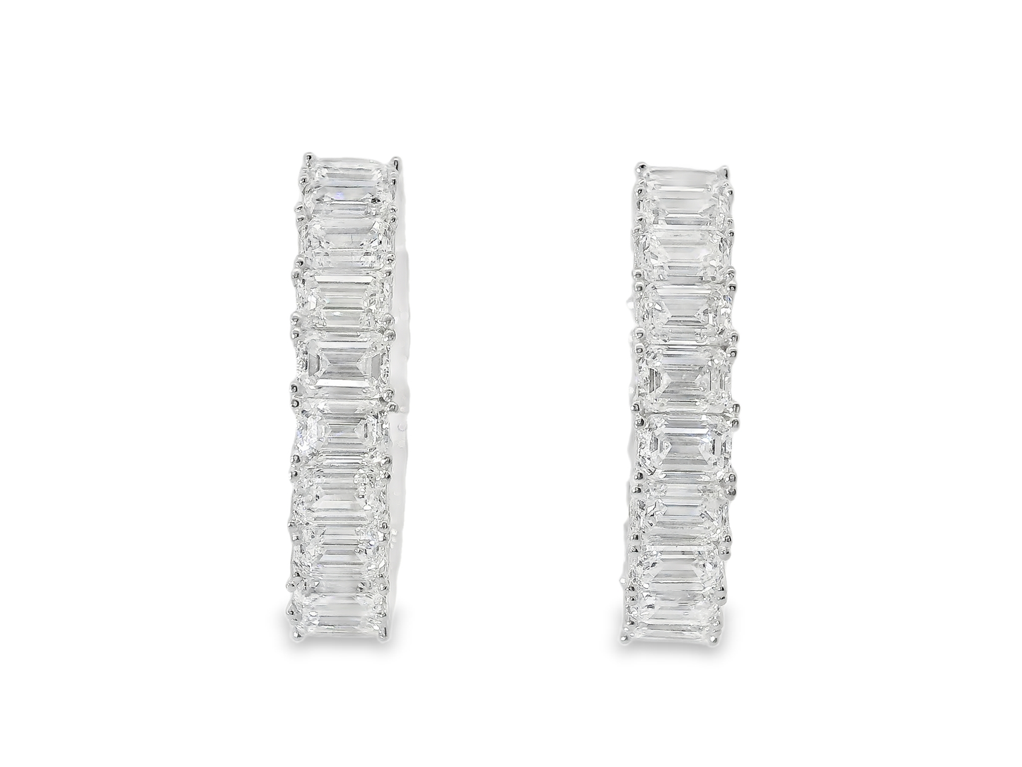 9.00CT Lab Diamond Earring 14k White Gold
