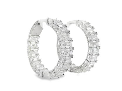 9.00CT Lab Diamond Earring 14k White Gold