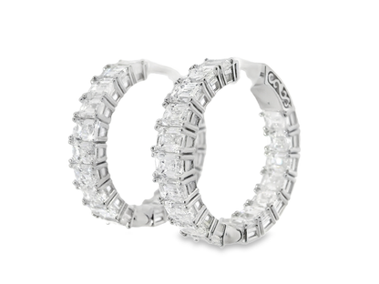 9.00CT Lab Diamond Earring 14k White Gold