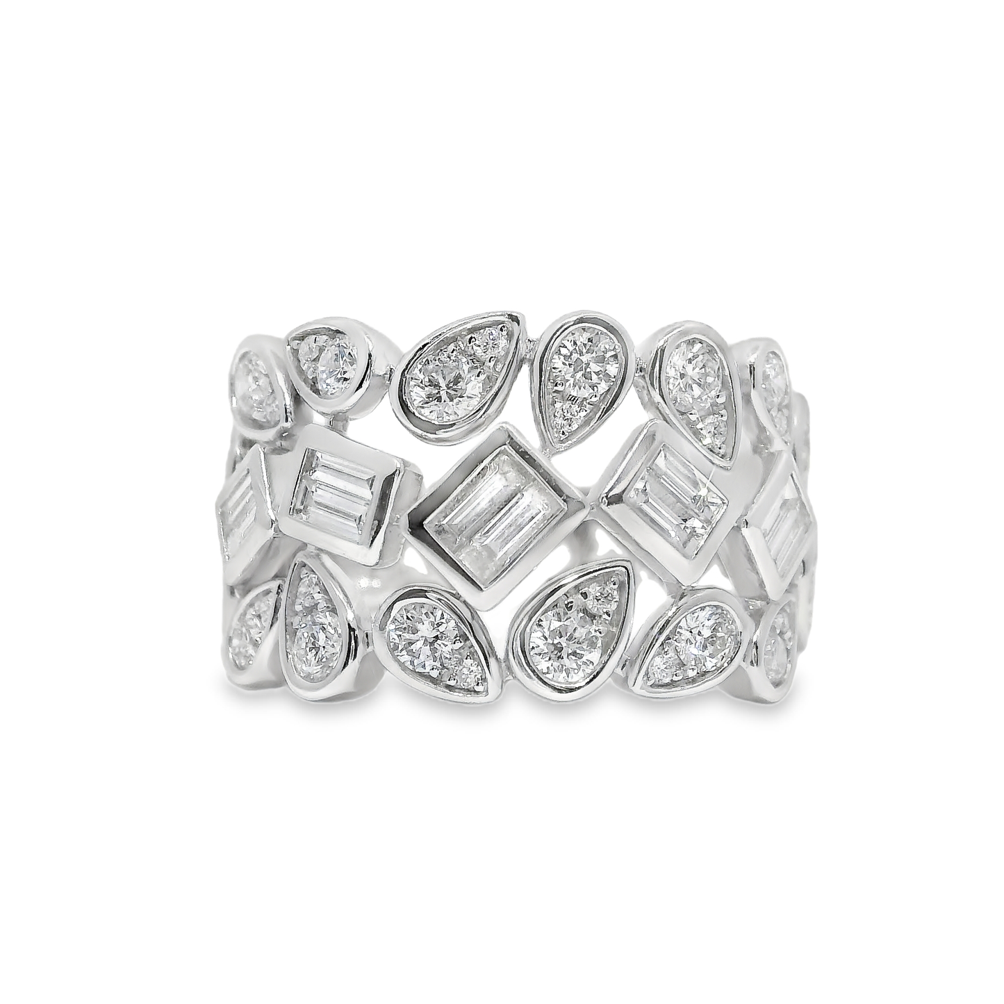 1.44CT Diamond Ring 14k White Gold