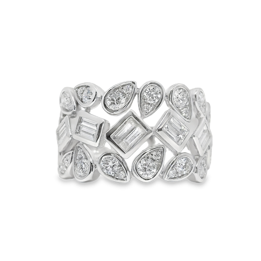 1.44CT Diamond Ring 14k White Gold