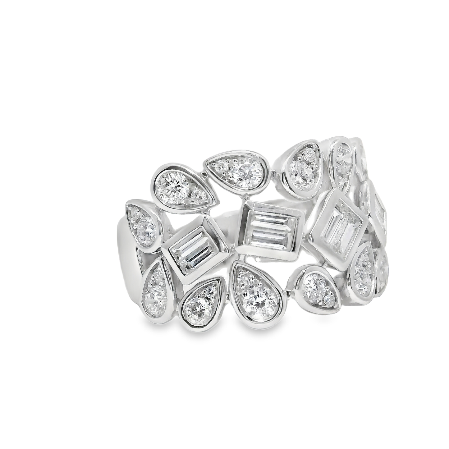 1.44CT Diamond Ring 14k White Gold