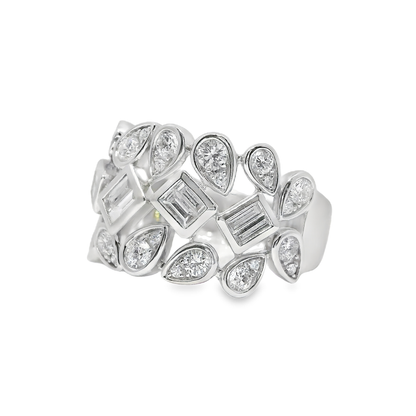 1.44CT Diamond Ring 14k White Gold