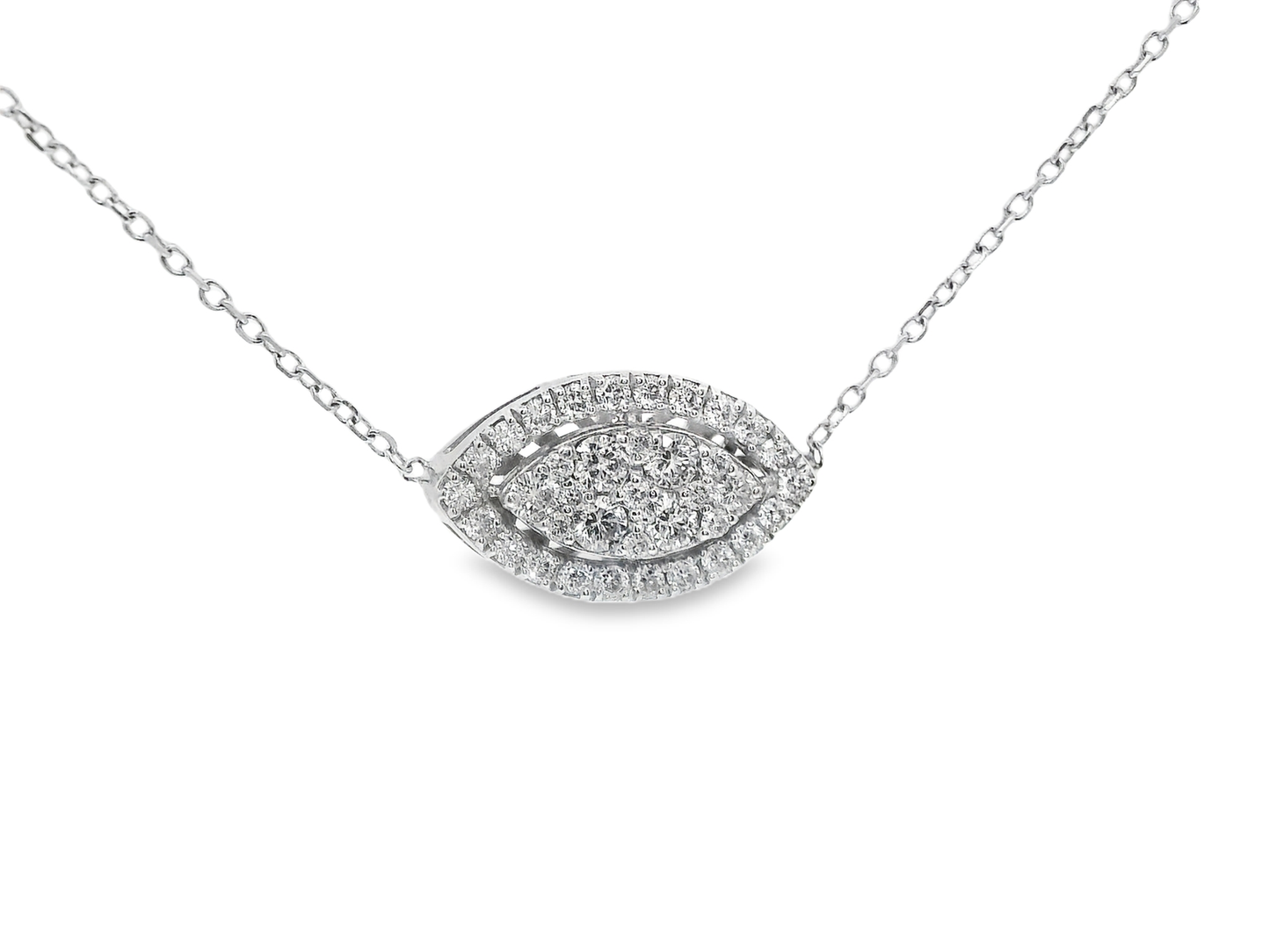 0.31CT Diamond Pendant 14k White Gold