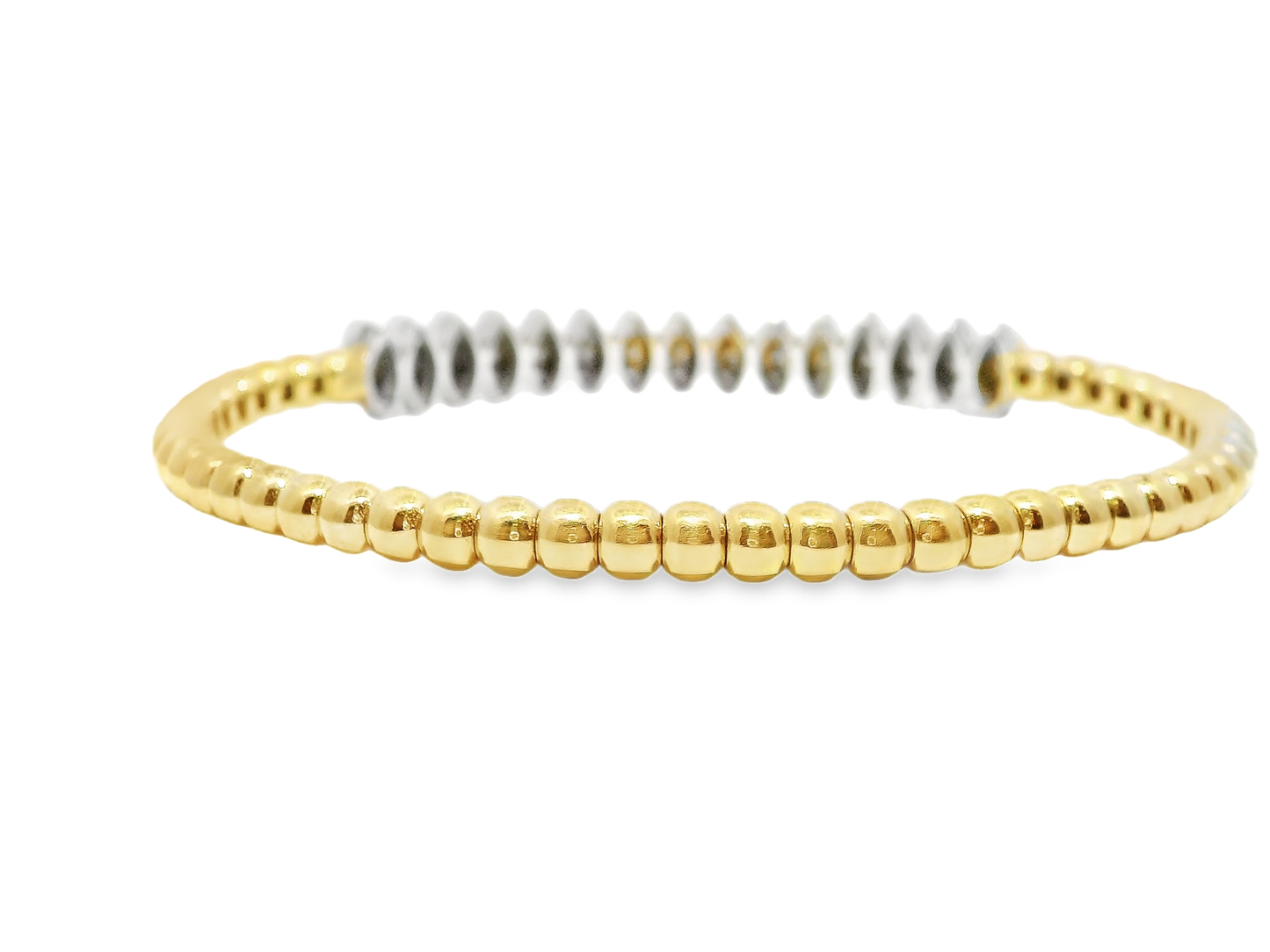 0.88CT Diamond Bangle 14k Yellow Gold