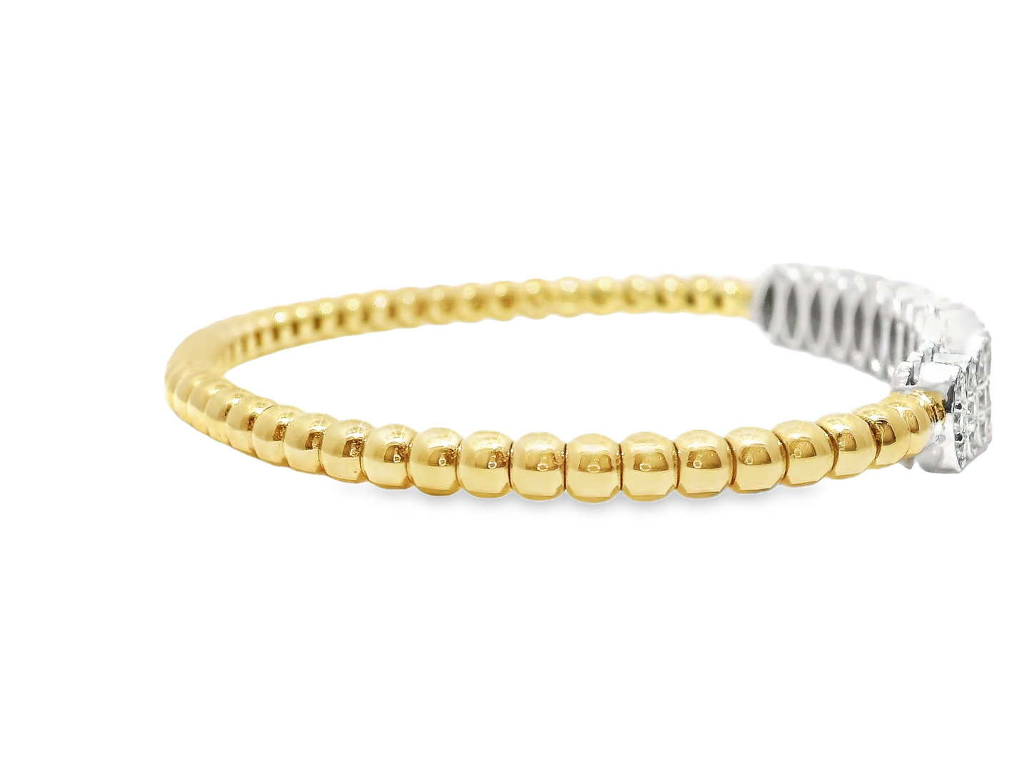 0.88CT Diamond Bangle 14k Yellow Gold