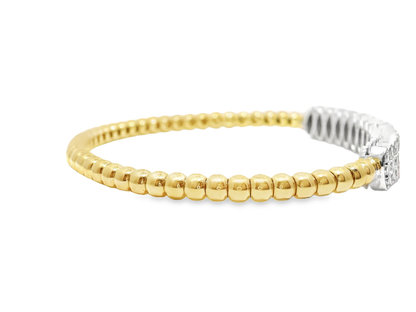 0.88CT Diamond Bangle 14k Yellow Gold