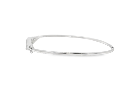 0.27CT Diamond 0.73Ct Blue Sapphire Diamond Bangle 14k White Gold