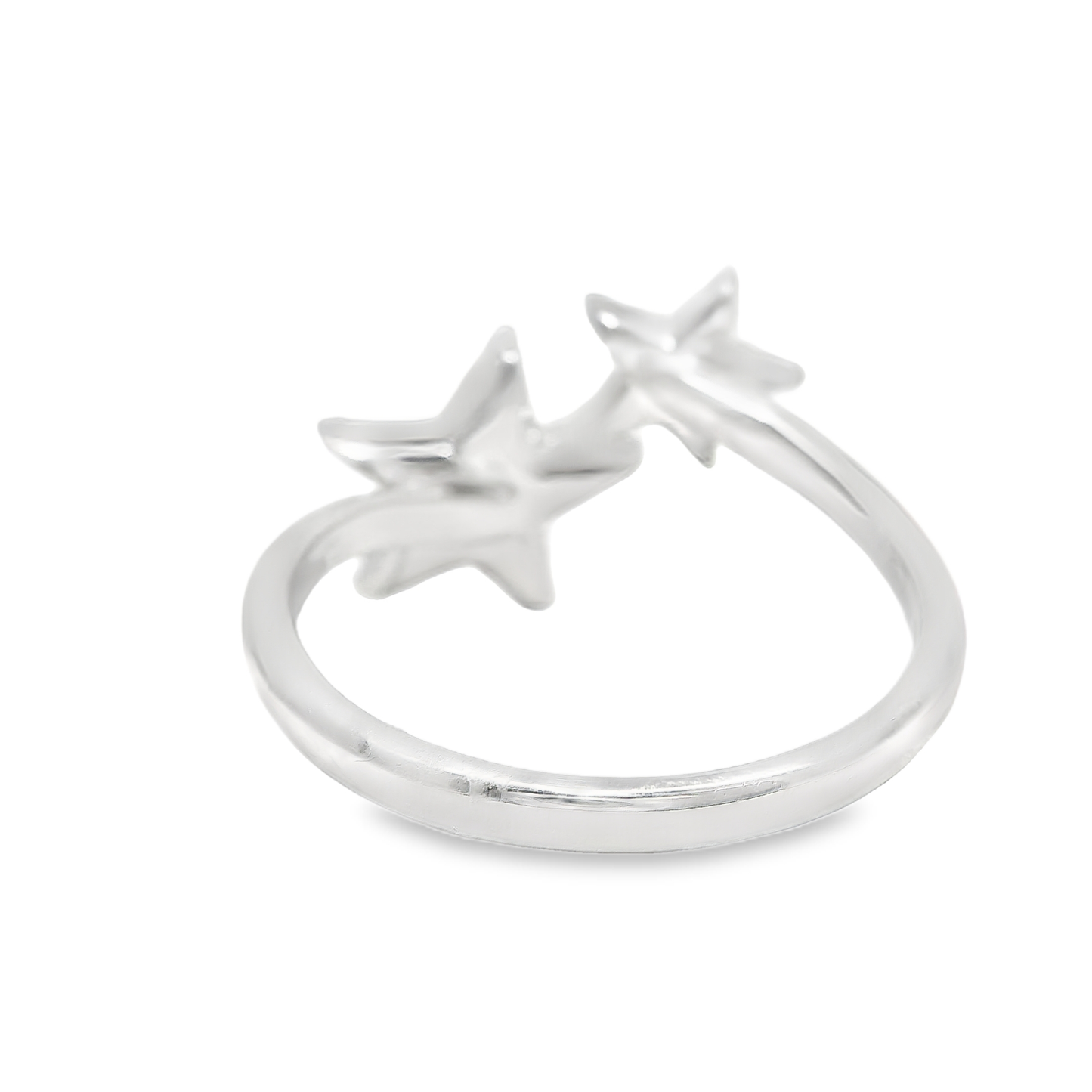 0.22ct Diamond Star Ring 14k White Gold