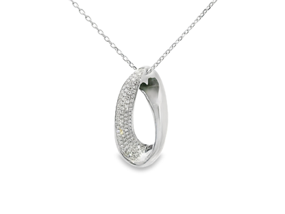 0.25CT Diamond Pendant 14k White Diamond