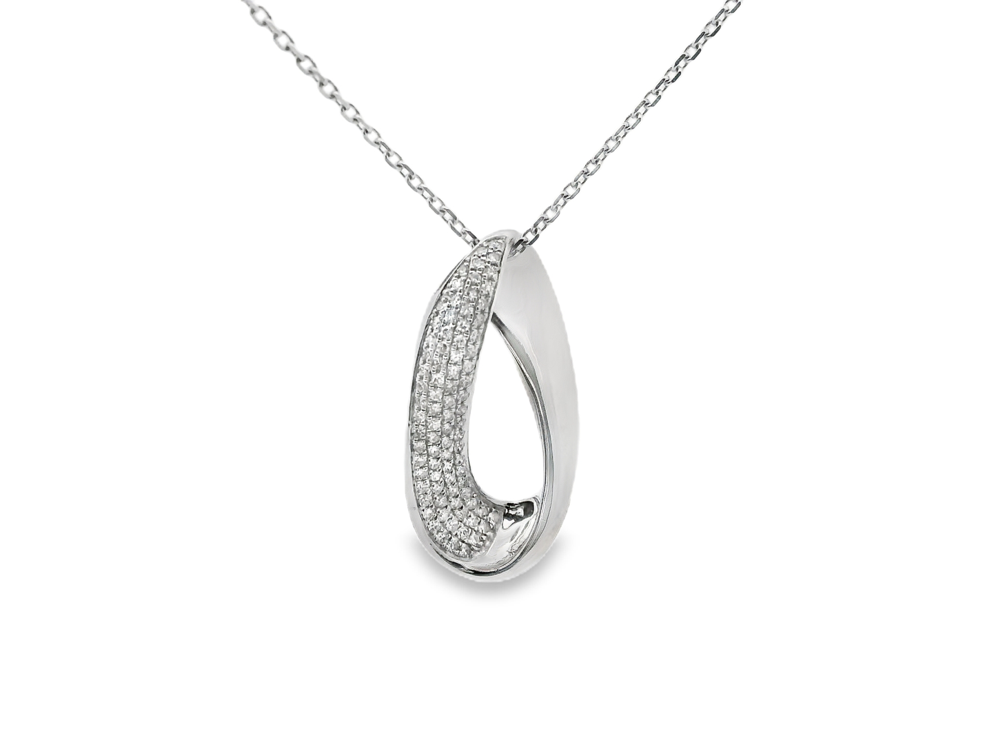 0.25CT Diamond Pendant 14k White Diamond