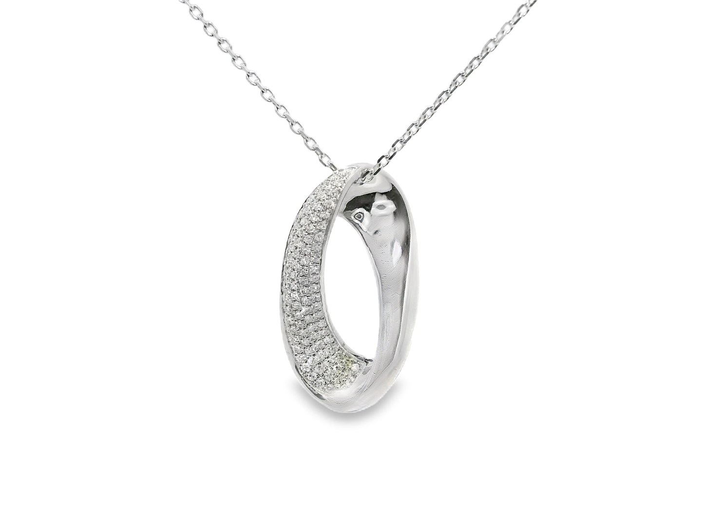 0.25CT Diamond Pendant 14k White Diamond