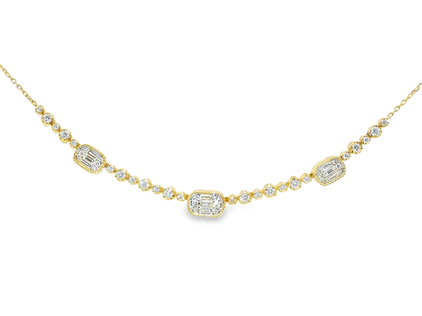 0.97CT Diamond Pendant 14k Yellow Gold