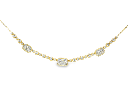 0.97CT Diamond Pendant 14k Yellow Gold