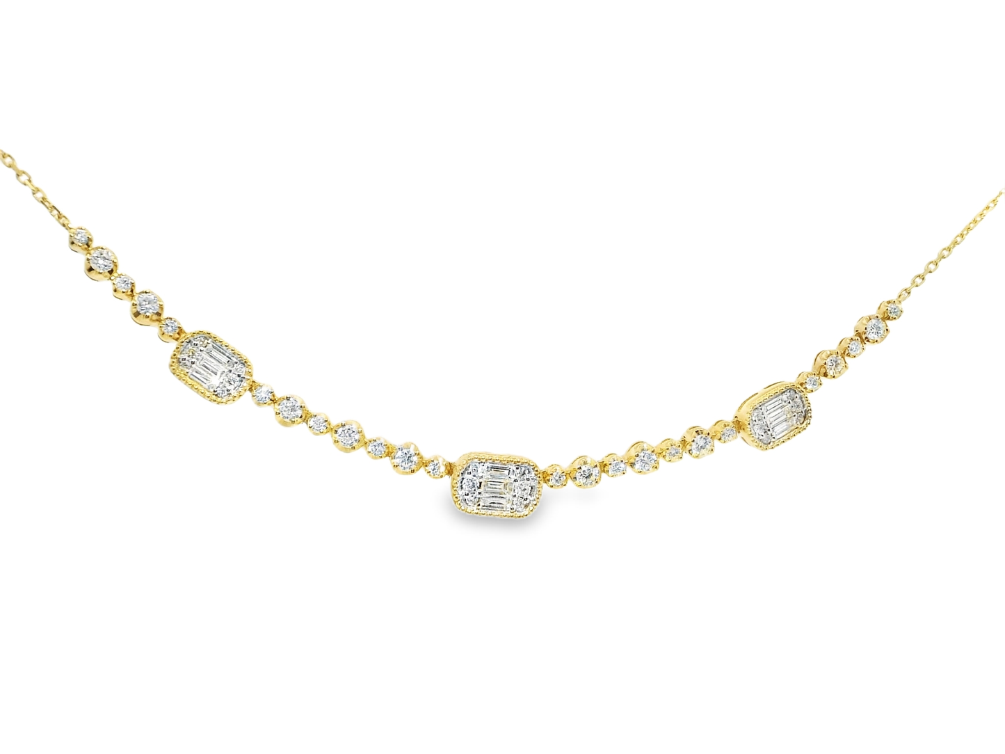 0.97CT Diamond Pendant 14k Yellow Gold