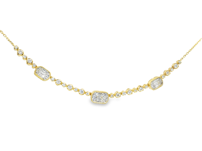 0.97CT Diamond Pendant 14k Yellow Gold
