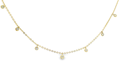 0.42CT Diamond Necklace 14k Yellow Gold