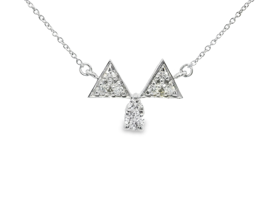 0.52CT Diamond Pendant 14k White Gold