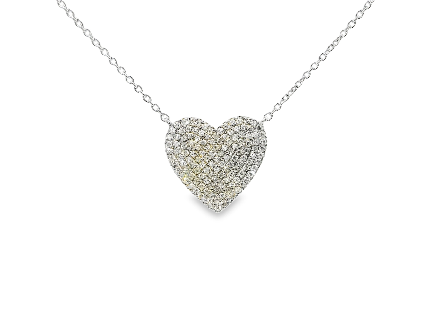 0.43CT Diamond Heart Pendant 14k White Gold