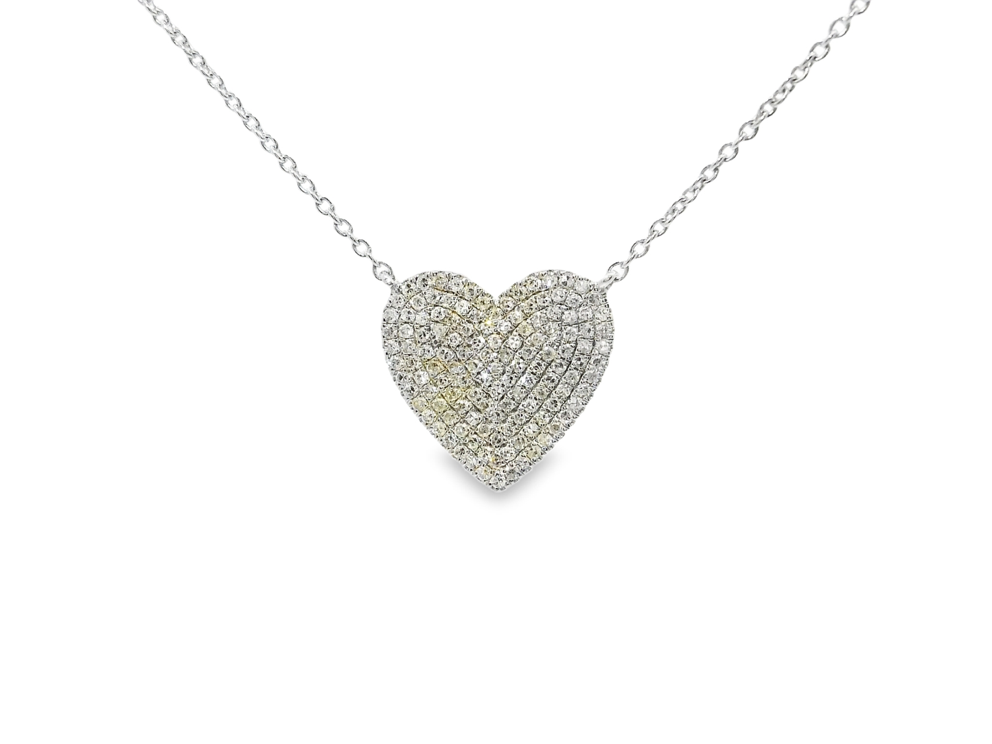 0.43CT Diamond Heart Pendant 14k White Gold