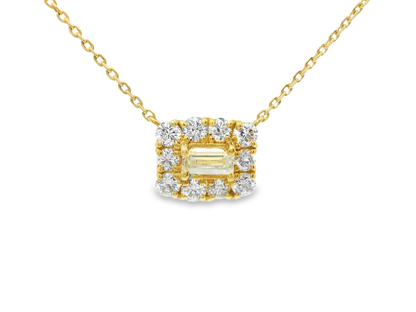 0.48CT Diamond Pendant 18k Yellow Gold