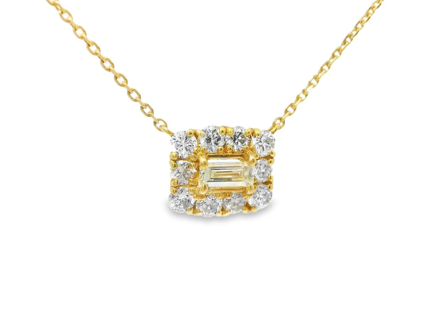 0.48CT Diamond Pendant 18k Yellow Gold