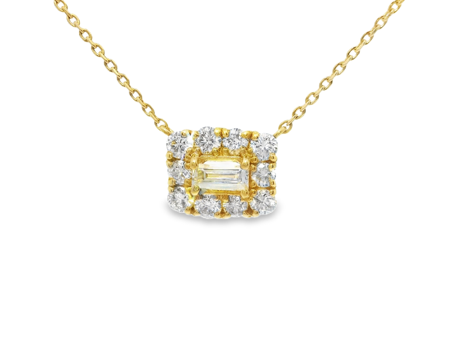 0.48CT Diamond Pendant 18k Yellow Gold