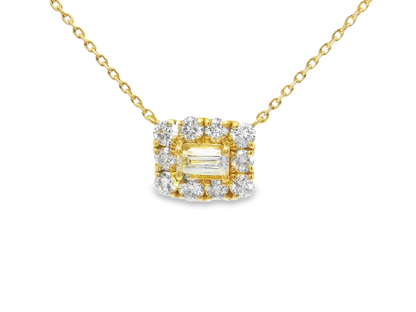 0.48CT Diamond Pendant 18k Yellow Gold