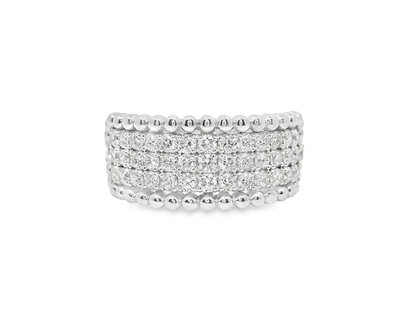 0.77CT Diamond Ring 14k White Gold