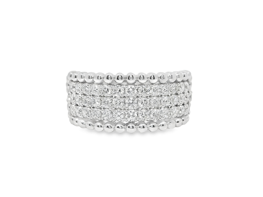0.77CT Diamond Ring 14k White Gold