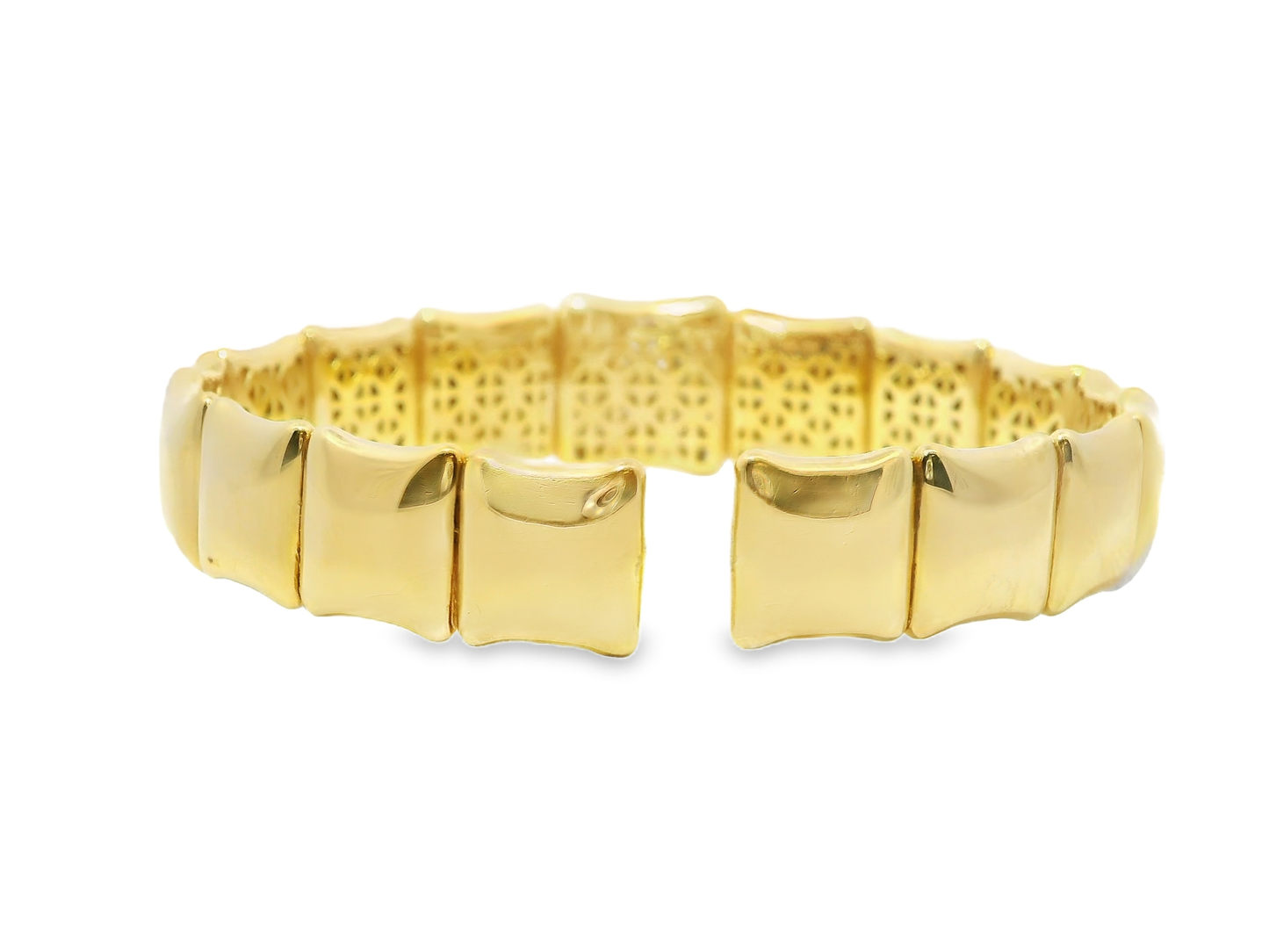 0.71CT Diamond Bangle 18k yellow Gold
