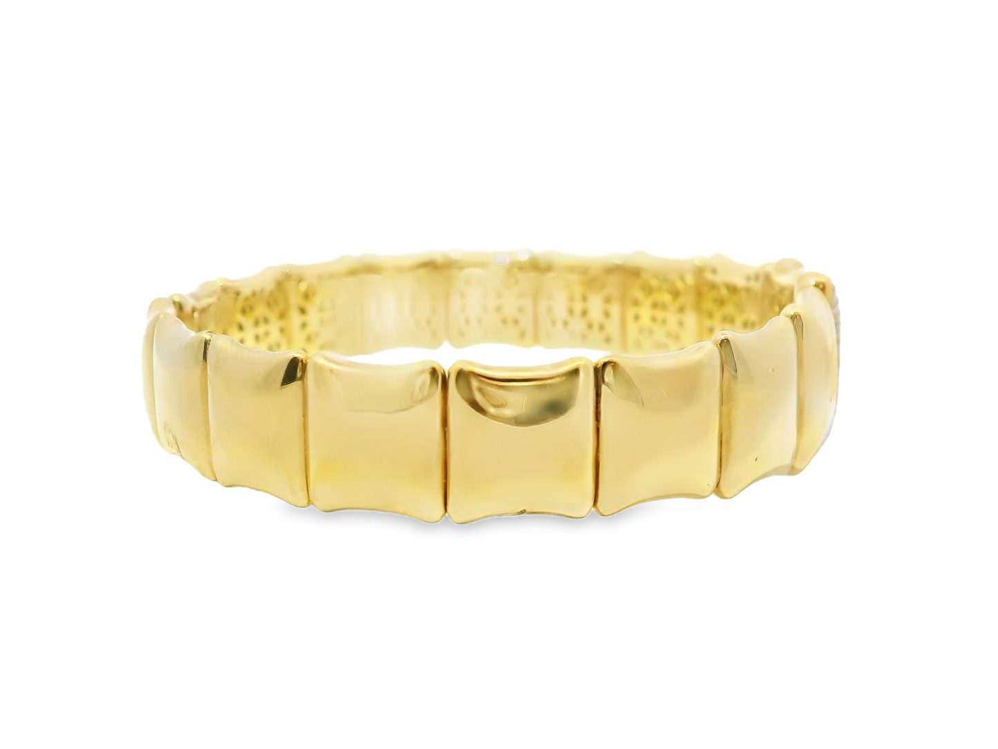 0.71CT Diamond Bangle 18k yellow Gold